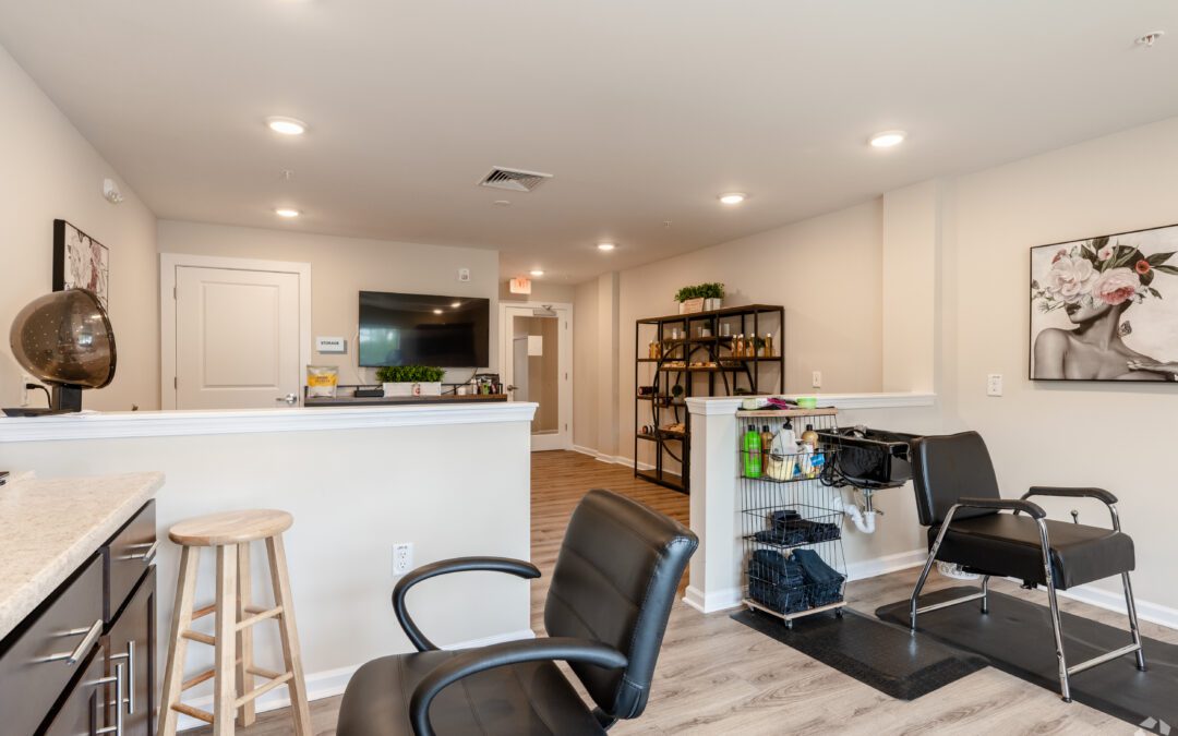 Salon Chair And Counter Area